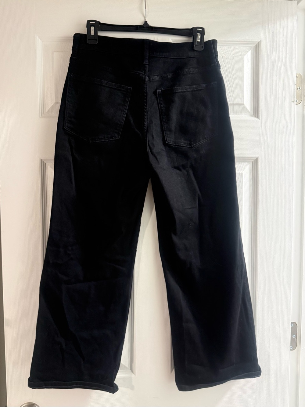 J.Crew Wide Leg black size 28 crop jeans - Picture 5 of 8